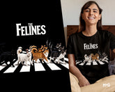 The Felines T-shirt Music Band Parody Shirt Gift Tee for Music Lovers